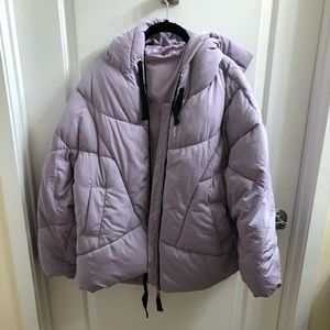 Lilac Free People cloud puffer xs